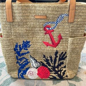 Vera Bradley Straw Beach Tote